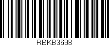 Código de barras (EAN, GTIN, SKU, ISBN): 'RBKB3698'