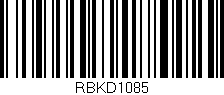 Código de barras (EAN, GTIN, SKU, ISBN): 'RBKD1085'