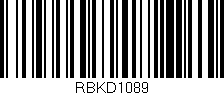 Código de barras (EAN, GTIN, SKU, ISBN): 'RBKD1089'