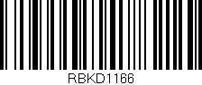 Código de barras (EAN, GTIN, SKU, ISBN): 'RBKD1166'