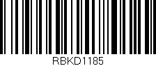 Código de barras (EAN, GTIN, SKU, ISBN): 'RBKD1185'