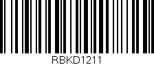 Código de barras (EAN, GTIN, SKU, ISBN): 'RBKD1211'