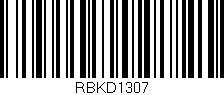 Código de barras (EAN, GTIN, SKU, ISBN): 'RBKD1307'