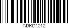 Código de barras (EAN, GTIN, SKU, ISBN): 'RBKD1312'