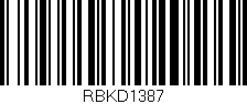 Código de barras (EAN, GTIN, SKU, ISBN): 'RBKD1387'