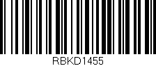 Código de barras (EAN, GTIN, SKU, ISBN): 'RBKD1455'