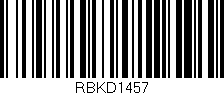 Código de barras (EAN, GTIN, SKU, ISBN): 'RBKD1457'