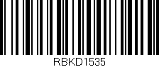 Código de barras (EAN, GTIN, SKU, ISBN): 'RBKD1535'