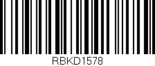Código de barras (EAN, GTIN, SKU, ISBN): 'RBKD1578'