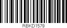 Código de barras (EAN, GTIN, SKU, ISBN): 'RBKD1579'