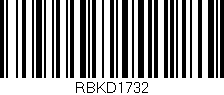 Código de barras (EAN, GTIN, SKU, ISBN): 'RBKD1732'
