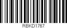 Código de barras (EAN, GTIN, SKU, ISBN): 'RBKD1767'