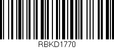 Código de barras (EAN, GTIN, SKU, ISBN): 'RBKD1770'