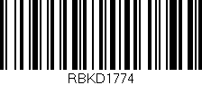Código de barras (EAN, GTIN, SKU, ISBN): 'RBKD1774'