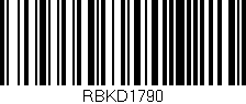 Código de barras (EAN, GTIN, SKU, ISBN): 'RBKD1790'