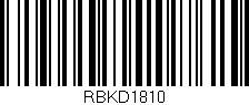 Código de barras (EAN, GTIN, SKU, ISBN): 'RBKD1810'