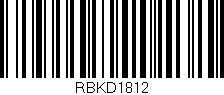 Código de barras (EAN, GTIN, SKU, ISBN): 'RBKD1812'