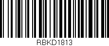 Código de barras (EAN, GTIN, SKU, ISBN): 'RBKD1813'