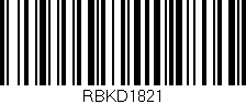 Código de barras (EAN, GTIN, SKU, ISBN): 'RBKD1821'