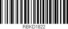 Código de barras (EAN, GTIN, SKU, ISBN): 'RBKD1822'