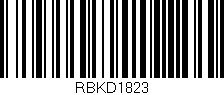 Código de barras (EAN, GTIN, SKU, ISBN): 'RBKD1823'