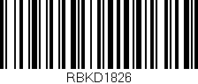 Código de barras (EAN, GTIN, SKU, ISBN): 'RBKD1826'