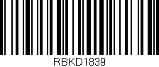 Código de barras (EAN, GTIN, SKU, ISBN): 'RBKD1839'