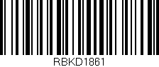 Código de barras (EAN, GTIN, SKU, ISBN): 'RBKD1861'