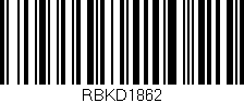 Código de barras (EAN, GTIN, SKU, ISBN): 'RBKD1862'