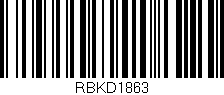 Código de barras (EAN, GTIN, SKU, ISBN): 'RBKD1863'