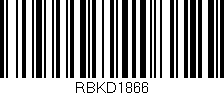 Código de barras (EAN, GTIN, SKU, ISBN): 'RBKD1866'