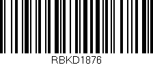 Código de barras (EAN, GTIN, SKU, ISBN): 'RBKD1876'