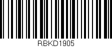 Código de barras (EAN, GTIN, SKU, ISBN): 'RBKD1905'