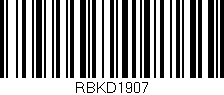 Código de barras (EAN, GTIN, SKU, ISBN): 'RBKD1907'