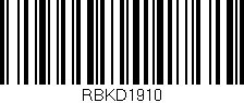 Código de barras (EAN, GTIN, SKU, ISBN): 'RBKD1910'