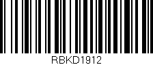 Código de barras (EAN, GTIN, SKU, ISBN): 'RBKD1912'