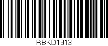 Código de barras (EAN, GTIN, SKU, ISBN): 'RBKD1913'