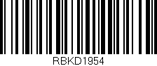 Código de barras (EAN, GTIN, SKU, ISBN): 'RBKD1954'