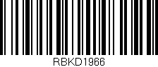 Código de barras (EAN, GTIN, SKU, ISBN): 'RBKD1966'