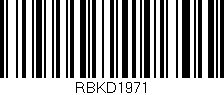 Código de barras (EAN, GTIN, SKU, ISBN): 'RBKD1971'