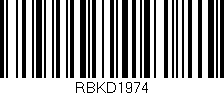 Código de barras (EAN, GTIN, SKU, ISBN): 'RBKD1974'