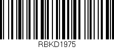 Código de barras (EAN, GTIN, SKU, ISBN): 'RBKD1975'