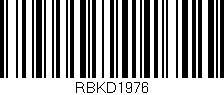 Código de barras (EAN, GTIN, SKU, ISBN): 'RBKD1976'