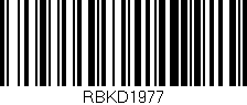Código de barras (EAN, GTIN, SKU, ISBN): 'RBKD1977'