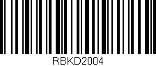 Código de barras (EAN, GTIN, SKU, ISBN): 'RBKD2004'