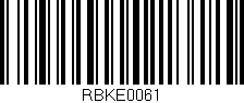 Código de barras (EAN, GTIN, SKU, ISBN): 'RBKE0061'