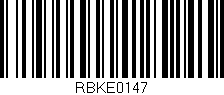 Código de barras (EAN, GTIN, SKU, ISBN): 'RBKE0147'