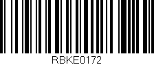 Código de barras (EAN, GTIN, SKU, ISBN): 'RBKE0172'