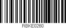 Código de barras (EAN, GTIN, SKU, ISBN): 'RBKE0260'