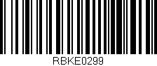 Código de barras (EAN, GTIN, SKU, ISBN): 'RBKE0299'